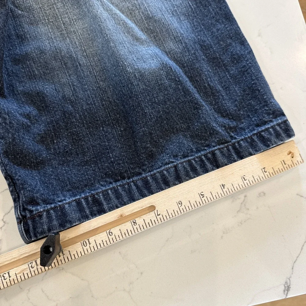 Red Ape Shorts Men's 34 Baggy Raw Denim Jorts Blue Vintage Y2K Skater Emo
